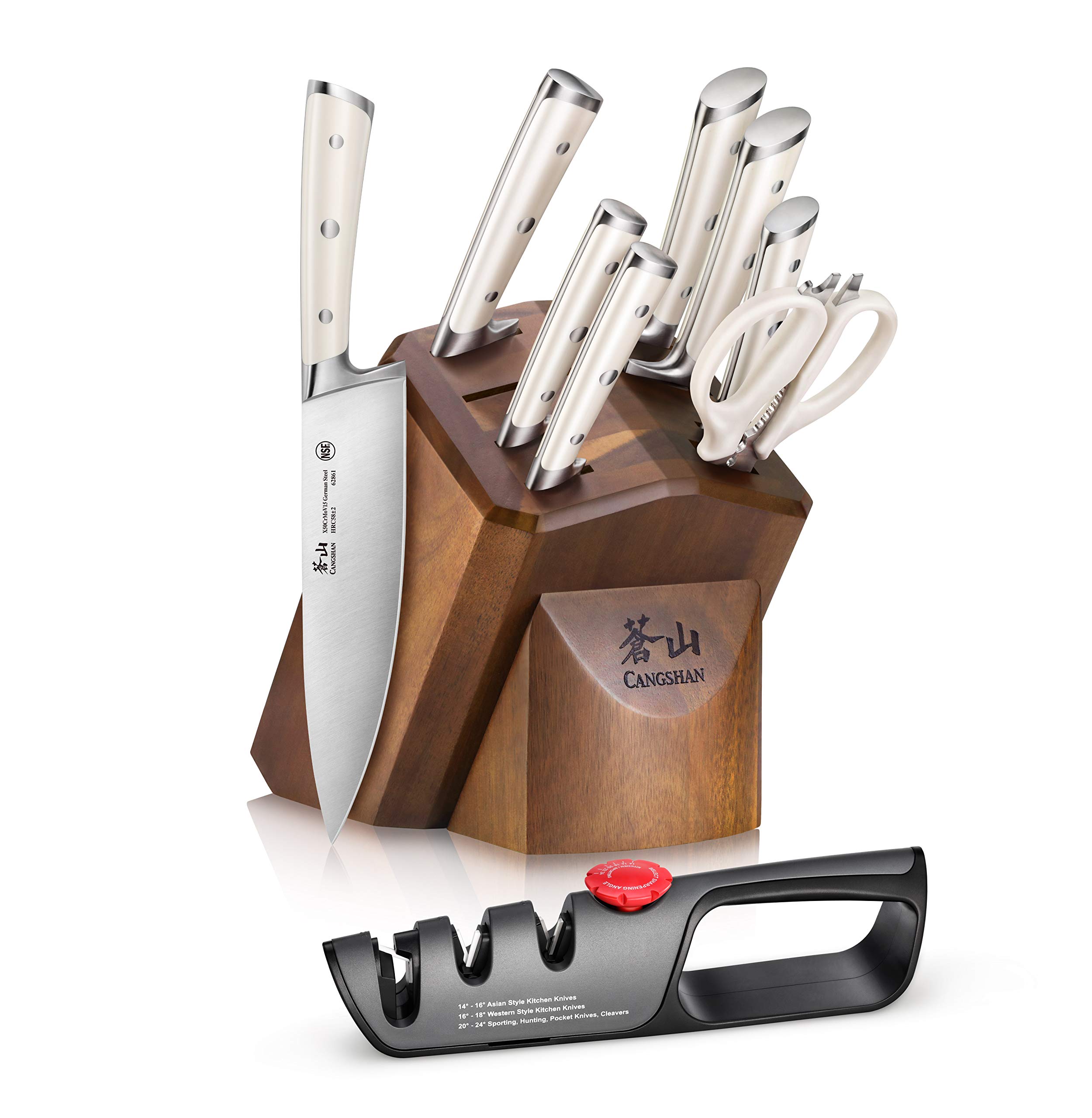 10-Piece Cangshan H1 Forged Knife Block Set $80 + free s/h