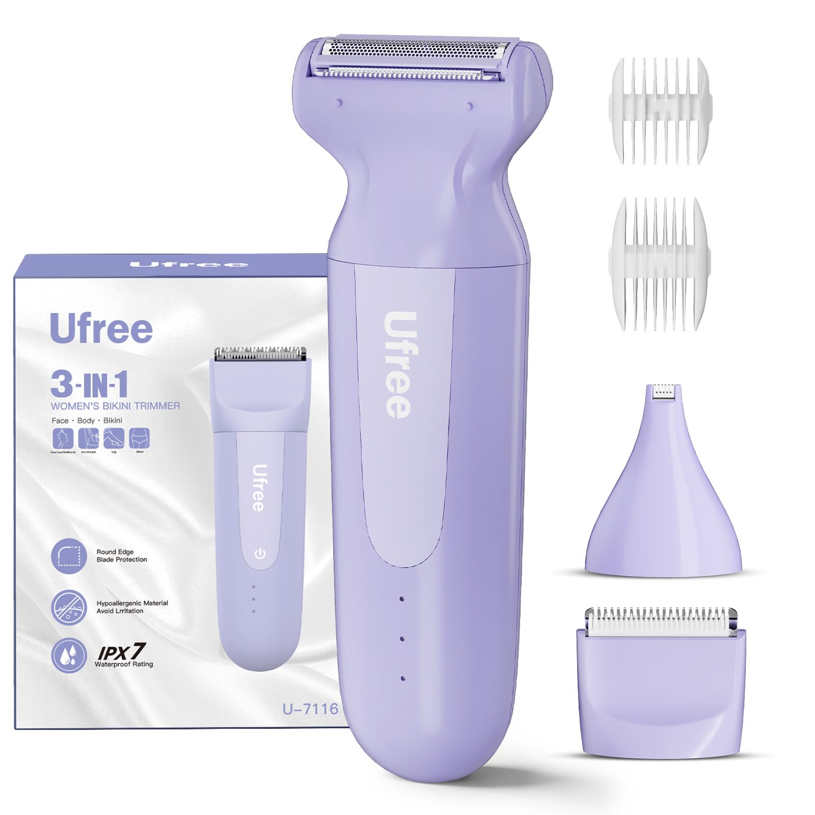 Ufree 3-in-1 IPX7 Waterproof Women's Electric Razor $10 @ Amazon