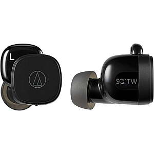 Audio-Technica True Wireless Bluetooth Earbuds (SQ1TW, Various Colors) $30