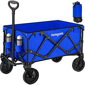 150L Homgava Collapsible Folding Wagon Cart (Various Colors) $31 