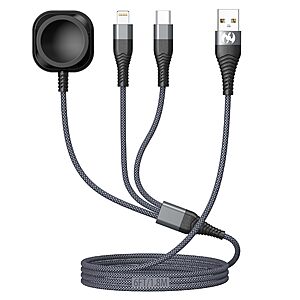 Xnewcable 3 in 1 Charging Cable for  iPhone Android Phone and iWatch (magnetic) $5 @ Amazon