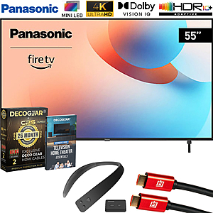 Panasonic W95 4K UHD Mini-LED Smart Fire TV Bundles: 75" $798, 65” $598, 55" $498 & More + Free Shipping