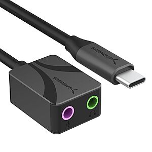 Sabrent USB-C to 3.5mm Jack Audio Adapter 