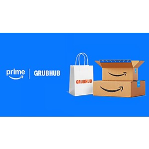Amazon Prime Members w/ Grubub+: Spend $20+ on a Grubhub Order, Get $10 Off