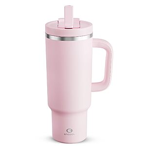 (prime) 40oz ENCOOL 40 oz Stainless Steel Insulated Tumbler w/ Handle & Straw $7.60 @ Amazon