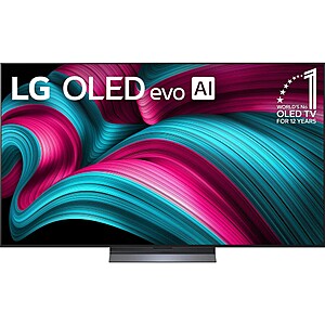 65" LG OLED65C5PUA C5 OLED evo 4K UHD Smart webOS TV (2025) $1299 & More + Free Shipping