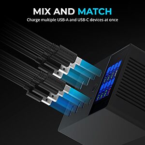 Prime Members: 8-Port SABRENT (up to 252W) USB-A & USB-C Charging Station .35 + Free Shipping