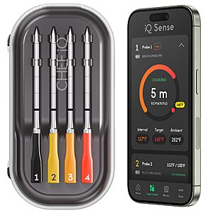 4-Probe Chef iQ Sense Gen 3 Smart Wireless Meat Thermometer 0 + Free Shipping