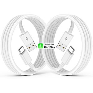 Prime Members: 2-Pack 3' Ailawuu USB-A to USB-C Charging Cables  + Free Shipping