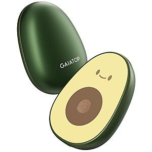 2-Pack Gaiatop Hand Rechargeable Warmers (Avocado Smiling Face) .50
