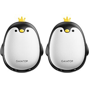 2-Pack Gaiatop Rechargeable Magnetic Hand Warmers (Penguin) .80