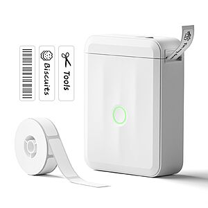 NIIMBOT Bluetooth Mini D110M Thermal Label Maker w/ Standard Label Roll .95
