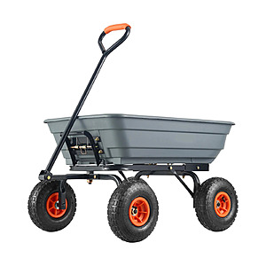 4 cu ft Vevor Poly Garden Utility Dump Cart (600-lb Capacity) .85 + Free Shipping