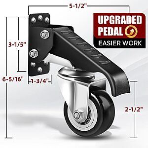 4-Pack SPACECARE Retractable Workbench Casters (600lbs) $14 & More @ Amazon
