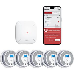5-Pack X-Sense Smart Smoke & Carbon Monoxide Detector $158.50 + Free S/H