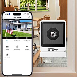 (prime only) STSVA 2K Window / Indoor Security Camera $15 + Free S/H