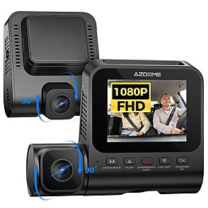 AZDOME V600 Dual 1080p (front/inside) Dash Cam w/ 3" Screen $36 + Free S/H
