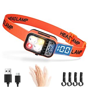 DARKBEAM USB-C Rechargeable LED Headlamp $6.50 @ Amazon