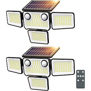 prime) 2-Pack SZPOWER 4500LM Solar Outdoor Lights w/ Motion Sensors $17.50 @ Amazon