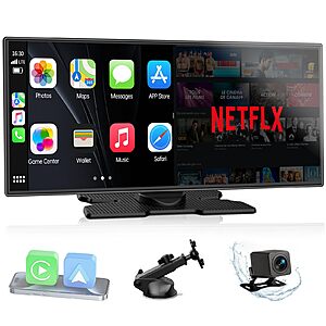 11" LAMTTO Wireless Carplay Screen w/ Apps & Backup Camera $89.60 + Free S/H