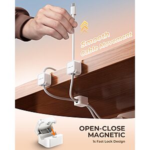 MRGLAS Cord Organizer / Magnetic Cable Clips:$10-ct $4.50,20-ct $7.50 @ Amazon