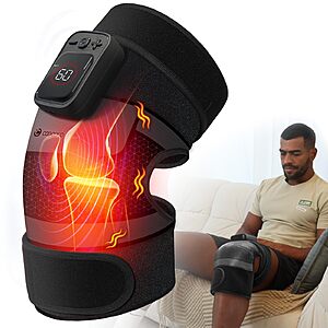 CooCoCo Cordless Knee Massager w/ 6 Vibration Modes & 5 Heating Levels $30 + Free S/H
