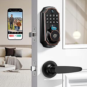ARPHA WiFi Video Smart Door Lock & Doorbell w/ App, Fingerprint& Keypad $70 + Free S/H