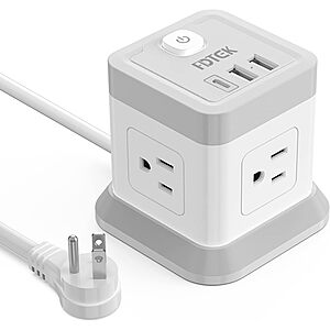 FDTEK Cube Power Strip with 3x USB Ports $9.90 @ Amazon