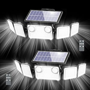 Prime Members: 2-Pack Onforu 6000LM Outdoor Solar Lights w/ Motion Sensor $21.45 + Free Shipping