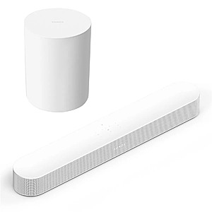 Sonos Beam Smart Soundbar Gen 2 + Sonos Sub Mini Wireless Subwoofer (White) $599 + Free Shipping