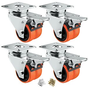 ASHGOOB 4-pack 2" Dual Caster Wheels  (up to 450lbs) $10 @ Amazon