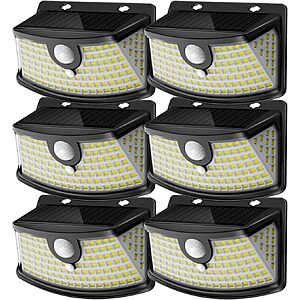 Prime Members: 6-Pk Aootek 120-LEDs Solar Motion Sensor IP65 Waterproof Lights $19.75 + Free S&H