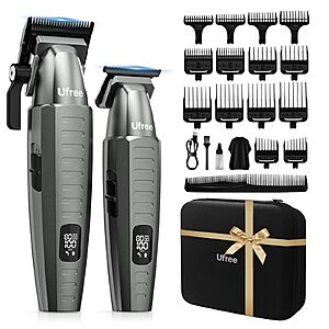 22-Pc Ufree Professional Cordless Clipper & Trimmer Set $20 + Free S&H