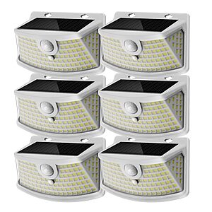 Prime Members: 6-Pk Aootek 120-LEDs Solar Motion Sensor IP65 Lights (Daylight White) $20 + Free S&H
