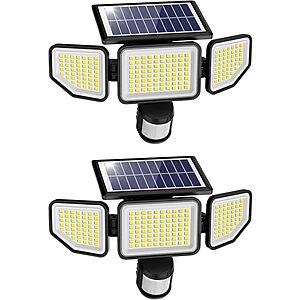 (prime) 2-Pack Onforu 4500LM Solar Outdoor Lights $16.75 + Free S/H