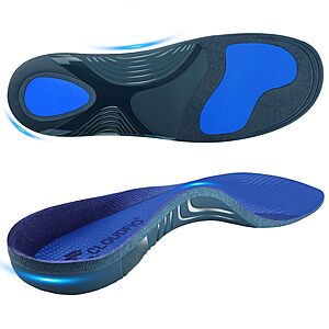 Cloudflo Orthotic Insoles w/ High Arch Support (Various Sizes/Colors) $9 