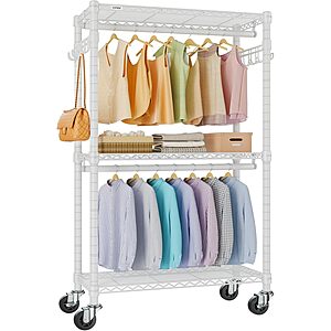 77" VIPEK R2 Heavy Duty Adjustable Rolling Clothes Rack (330lbs Capacity; White) $55 + Free S&H