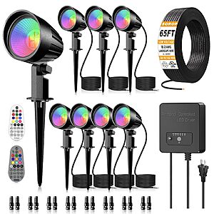 (prime) SOROP  Low Voltage Landscape Lights Kit w/ 8 15w Color Changing Lights $75 + Free S/H