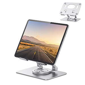 KEXIN Aluminum Adjustable Tablet Stand w/ 360° Swivel Base from