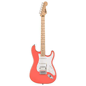 Fender Guitars & More: Squier Sonic Stratocaster HSS Electric Guitar (Tahitian Coral) $155 & More + Free S&H
