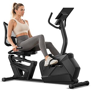 CURSOR FITNESS Recumbent Exercise Bike w/ LCD Screen $200 + Free S/H