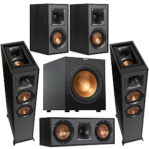 Klipsch HTS: 2x R-625FA + 2x R-41M + R-52C + R-12SW Subwoofer $799 + Free S&H