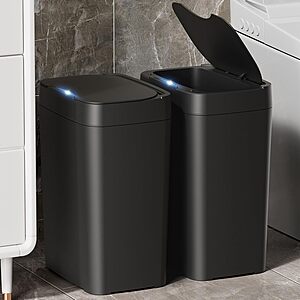 2-Pk 2.7-Gal Vanpopubs Bathroom Touchless Trash Can $24.50 @ Amazon