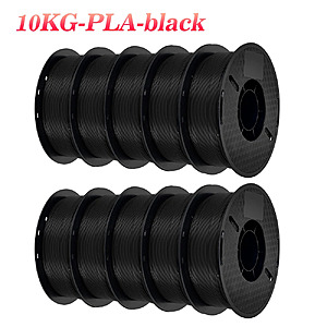 10-Pk 1KG KINGROON 1.75mm PETG 3D Printer Filament (Black) $50.10 + Free S&H