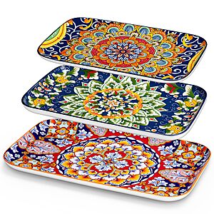 3-pc vancasso Rectangular Serving Platters Set 16"/14"/12" $29.70 + Free S/H