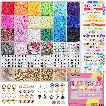 5000 Pcs BestNow Clay Beads Bracelet Making Kit $3.20 @ Amazon