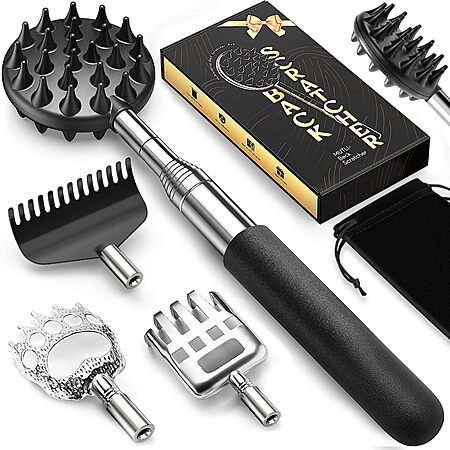 TUKUOS Telescoping Back Scratcher w/ Detachable Heads $5.50 @ Amazon