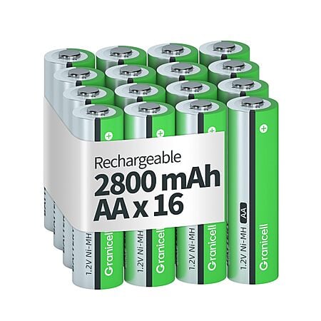 16-Count Granicell 2800 mAh 1.2V AA LSD Rechargeable Batteries $12 @ Amazon w/ S&S