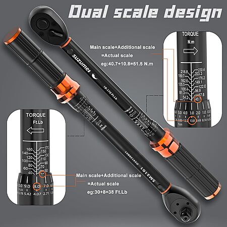 3-Piece SUZUME 72 Teeth Torque Wrench Set (1/4", 3/8", 1/2") $56.40 + Free S/H
