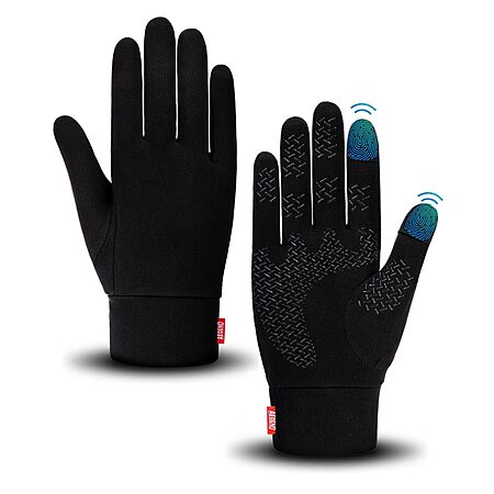 Aegend Lightweight Running Gloves w/. Touchscreen Fingers $5 @ Amazon